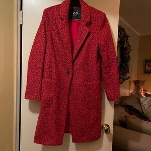 Zac Posen Red Women's Blazer Coat